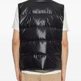 Gilet imbottito con patch logo in nero Moncler - uomo 