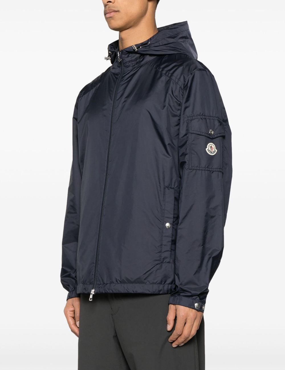 Giacca Etiache con cappuccio in blu Moncler - uomo 