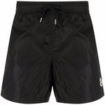 Costume da bagno con applicazione in nero Moncler - uomo 