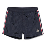 Costume da bagno con dettaglio a righe in blu Moncler - uomo 