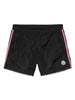 Costume da bagno a righe in nero Moncler - uomo