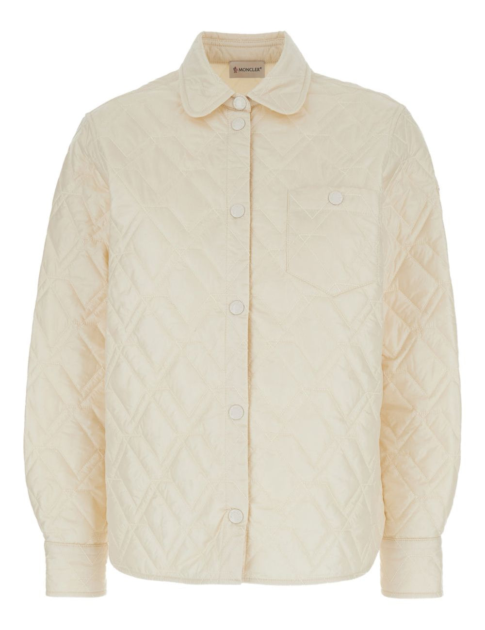 Giacca-camicia con design trapuntato in crema Moncler - donna 