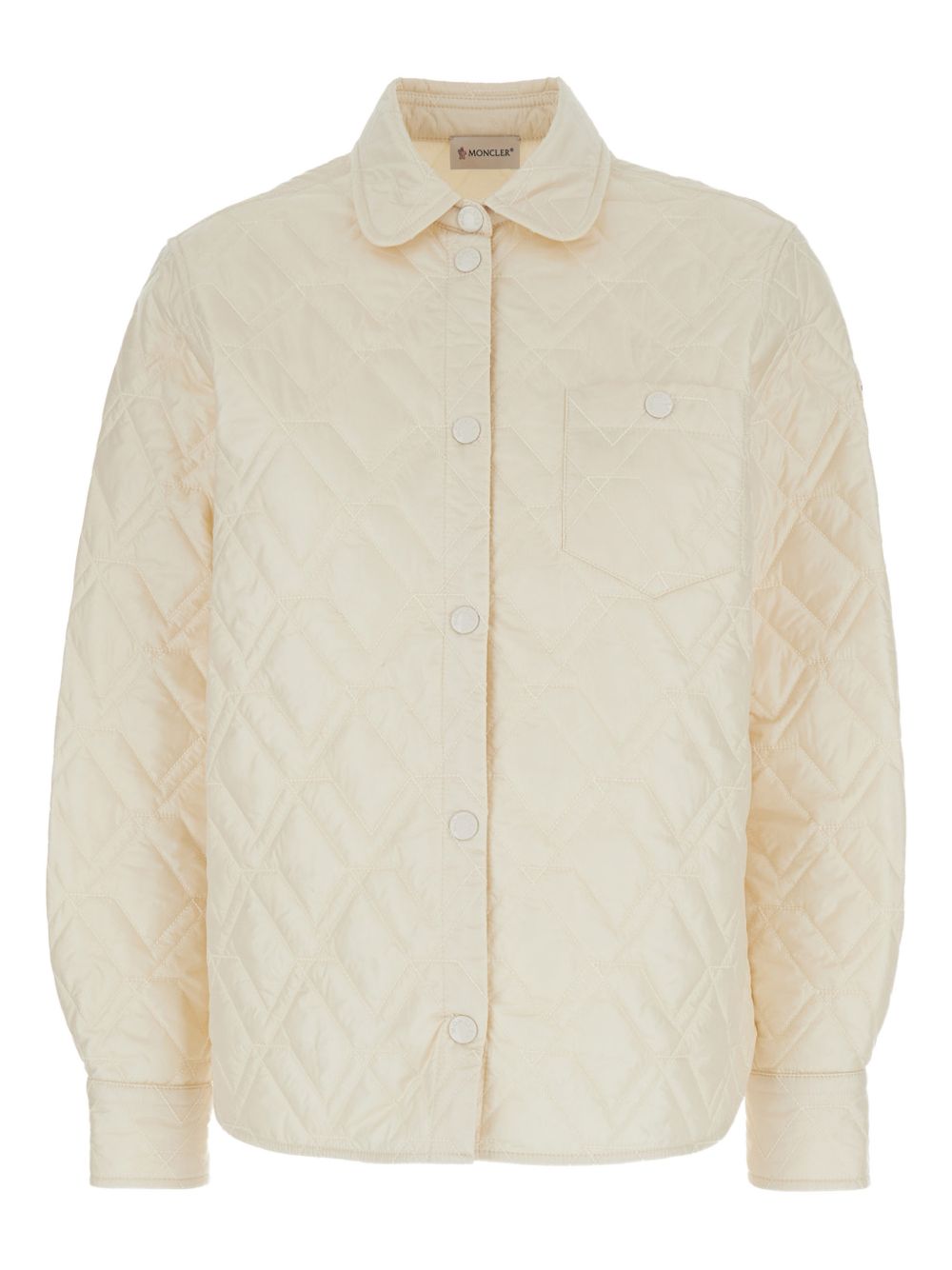 Giacca-camicia con design trapuntato in crema Moncler - donna 