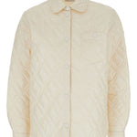 Giacca-camicia con design trapuntato in crema Moncler - donna 
