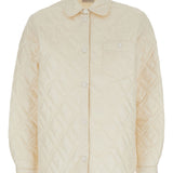 Giacca-camicia con design trapuntato in crema Moncler - donna 