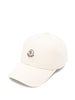 Cappello da baseball con applicazione logo in bianco Moncler - unisex