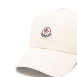 Cappello da baseball con applicazione logo in bianco Moncler - unisex 