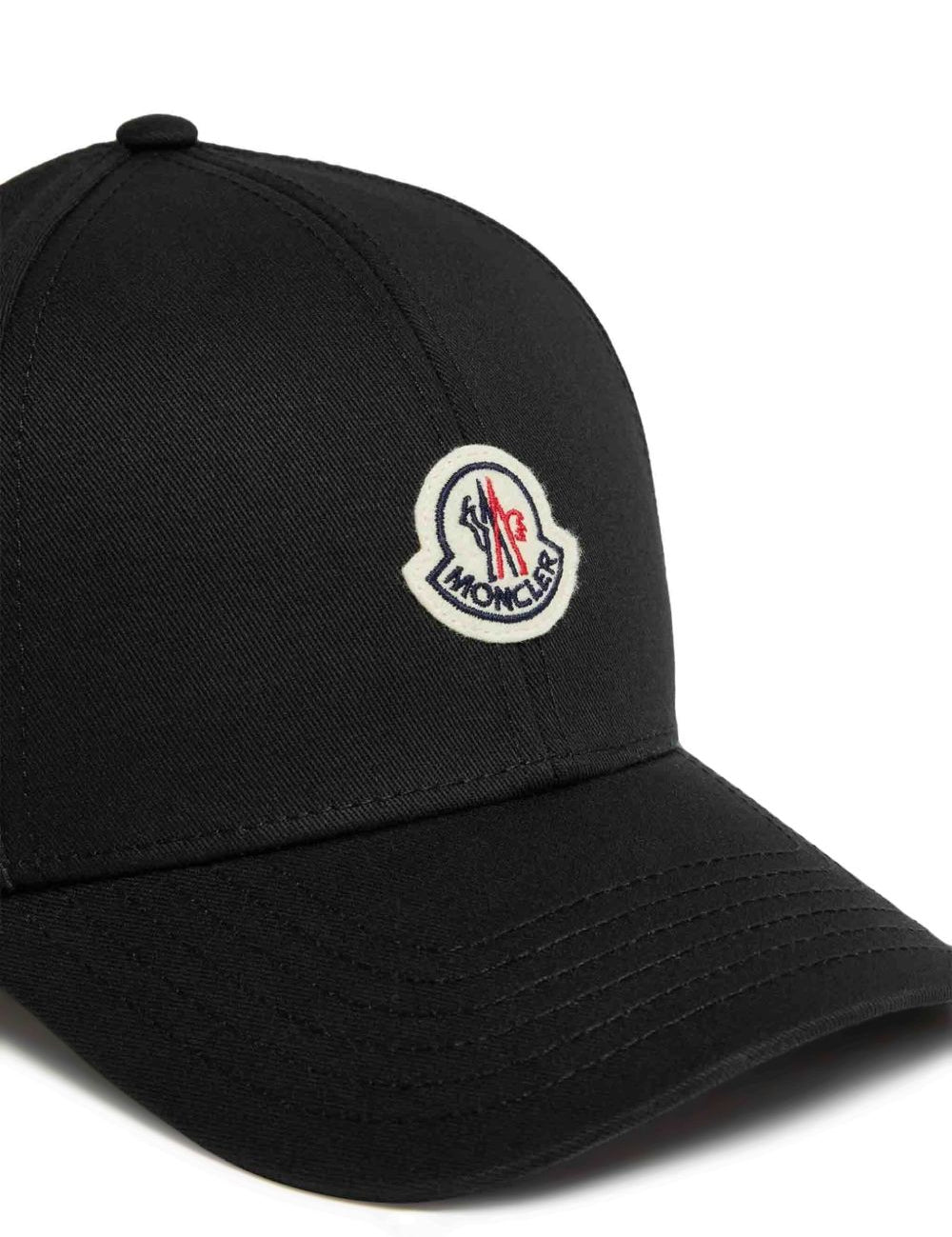 Cappello da baseball con applicazione logo in nero Moncler - uomo 