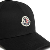 Cappello da baseball con applicazione logo in nero Moncler - uomo 