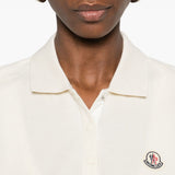 Polo a maniche corte in avorio Moncler - donna 