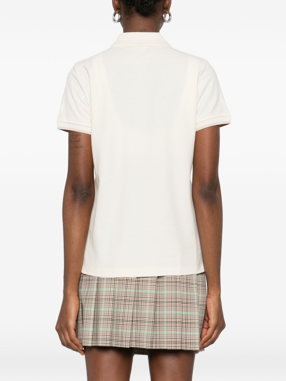 Polo a maniche corte in avorio Moncler - donna 