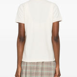 Polo a maniche corte in avorio Moncler - donna 