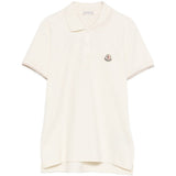 Polo a maniche corte in avorio Moncler - donna 