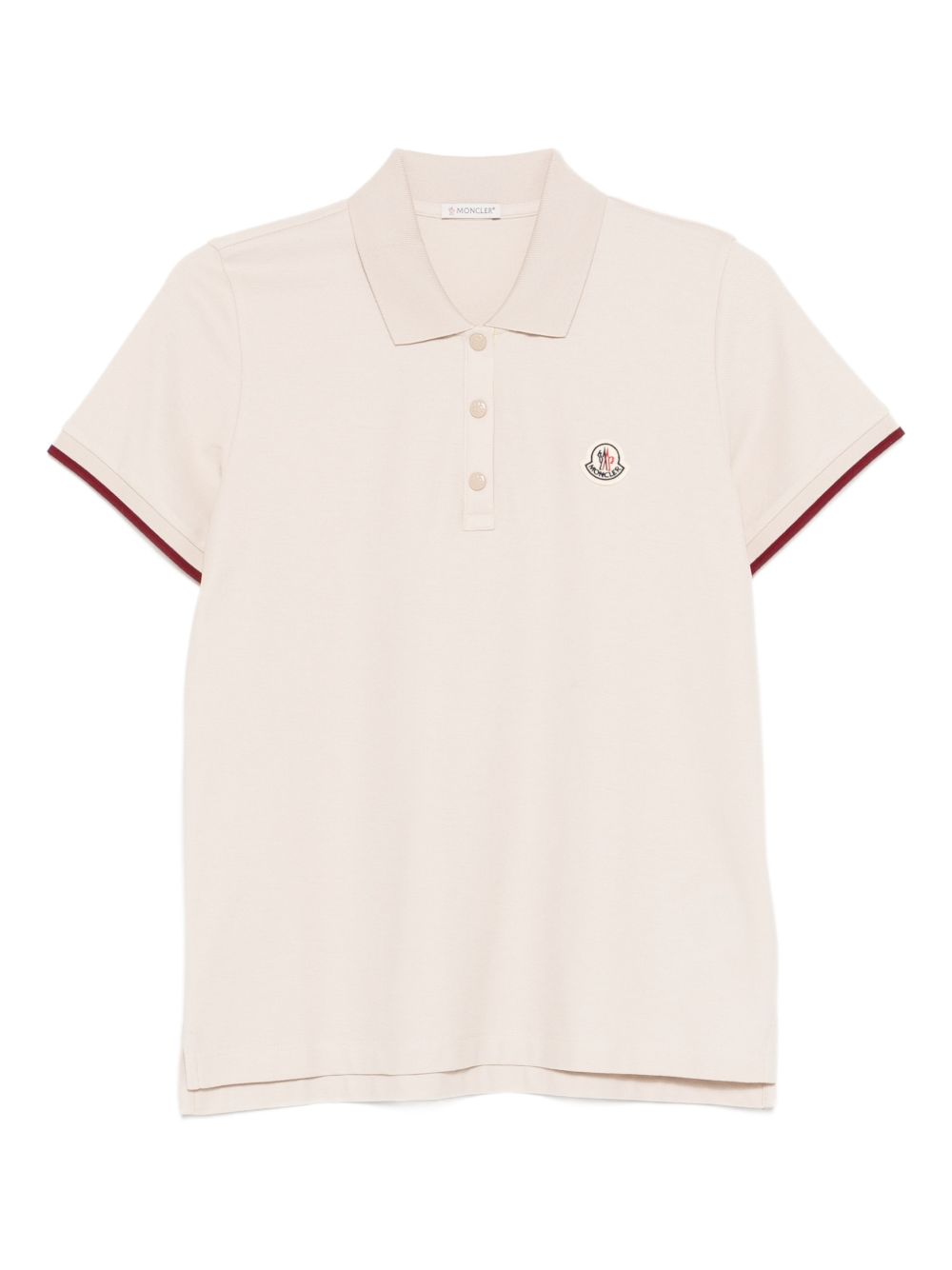 Polo a maniche corte in beige Moncler - donna 