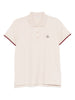 Women's Moncler short-sleeved polo shirt in beige