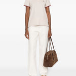Polo a maniche corte in beige Moncler - donna 
