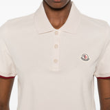 Polo a maniche corte in beige Moncler - donna 