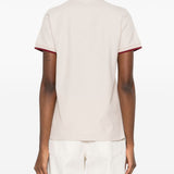 Polo a maniche corte in beige Moncler - donna 
