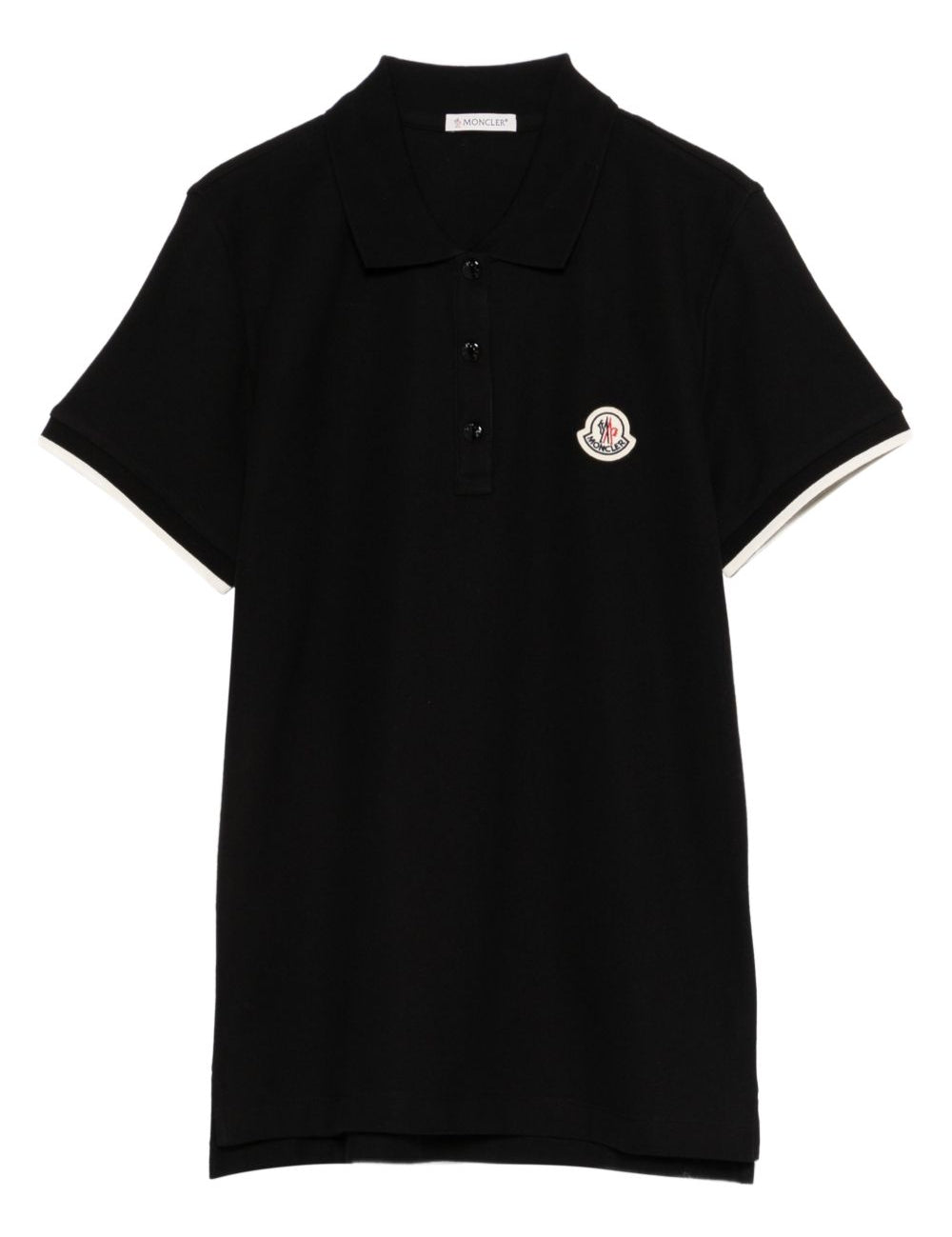 Polo a maniche corte in nero Moncler - donna 