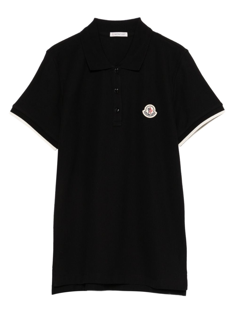 Polo a maniche corte in nero Moncler - donna 