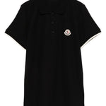 Polo a maniche corte in nero Moncler - donna 