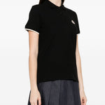 Polo a maniche corte in nero Moncler - donna 