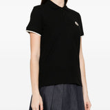 Polo a maniche corte in nero Moncler - donna 