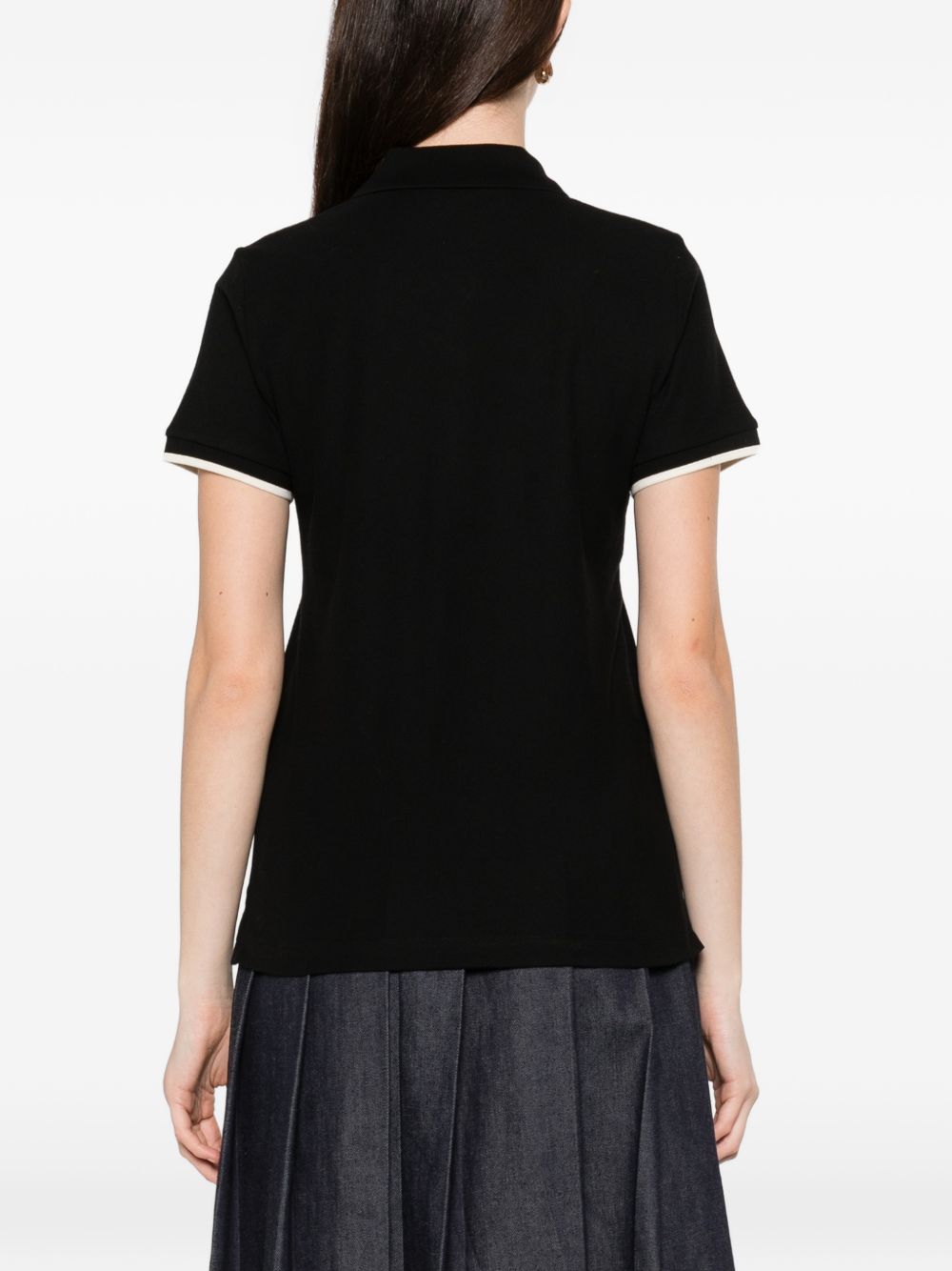 Polo a maniche corte in nero Moncler - donna 