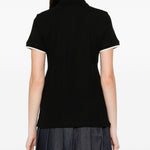 Polo a maniche corte in nero Moncler - donna 
