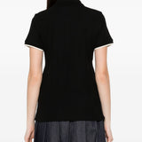 Polo a maniche corte in nero Moncler - donna 