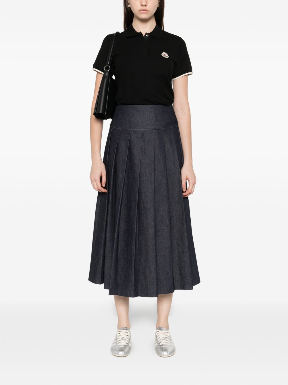 Polo a maniche corte in nero Moncler - donna 