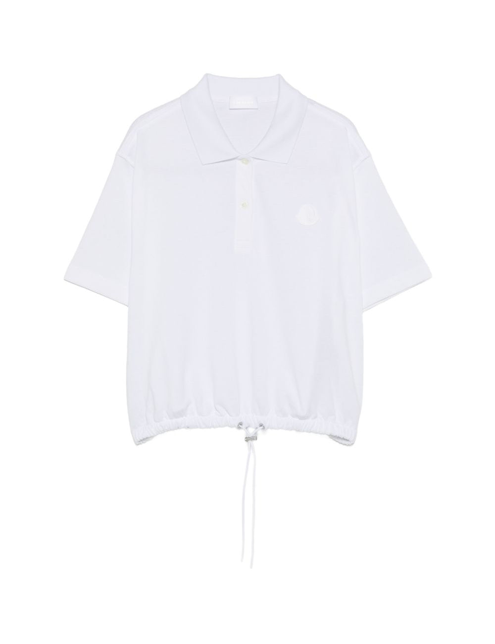 Polo con coulisse in bianco Moncler - donna 