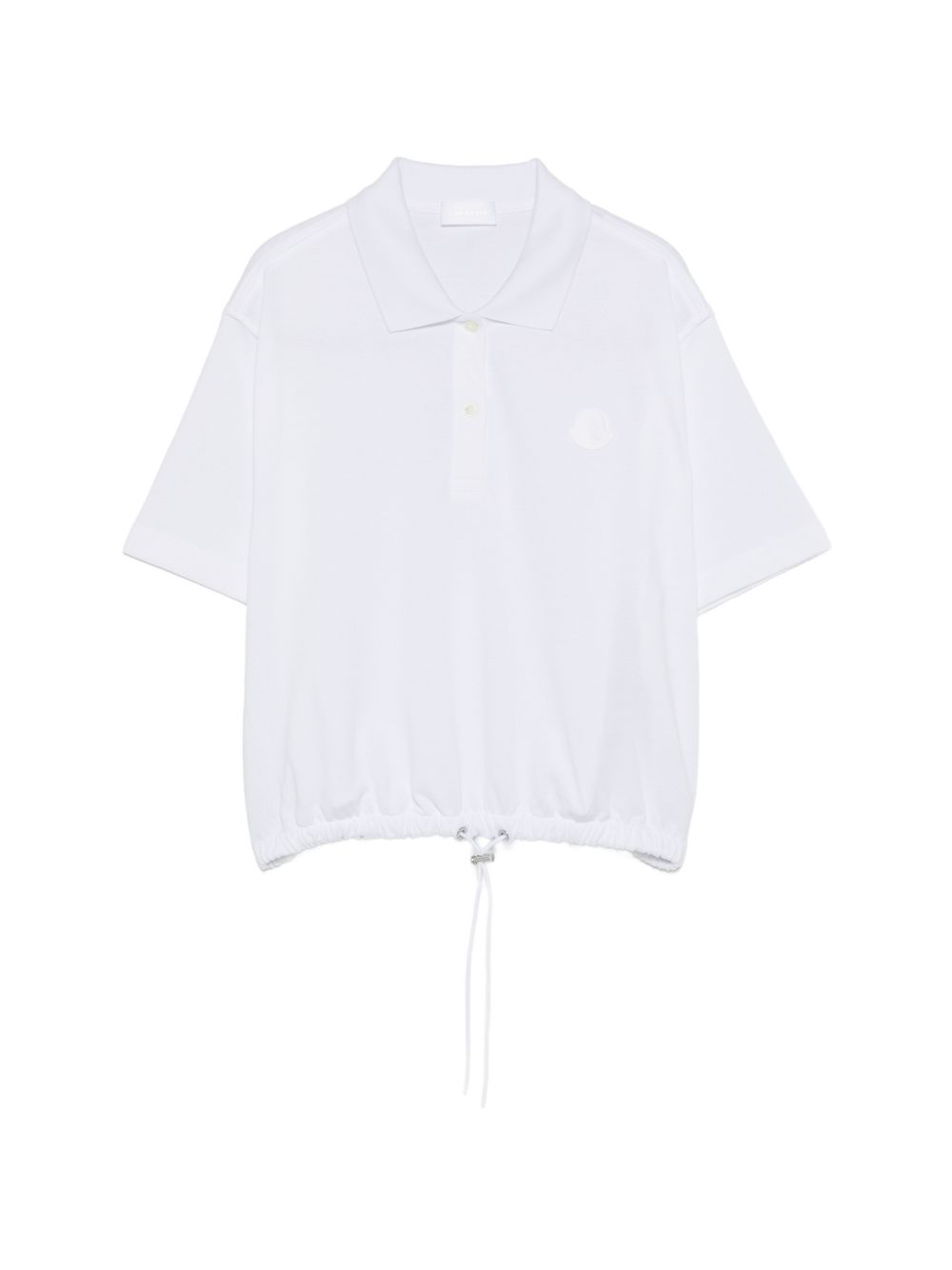 Polo con coulisse in bianco Moncler - donna 