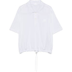 Polo con coulisse in bianco Moncler - donna 