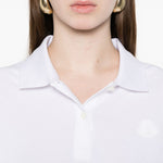 Polo con coulisse in bianco Moncler - donna 