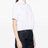 Polo con coulisse in bianco Moncler - donna 