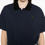 Polo con coulisse in vita in blu Moncler - donna 