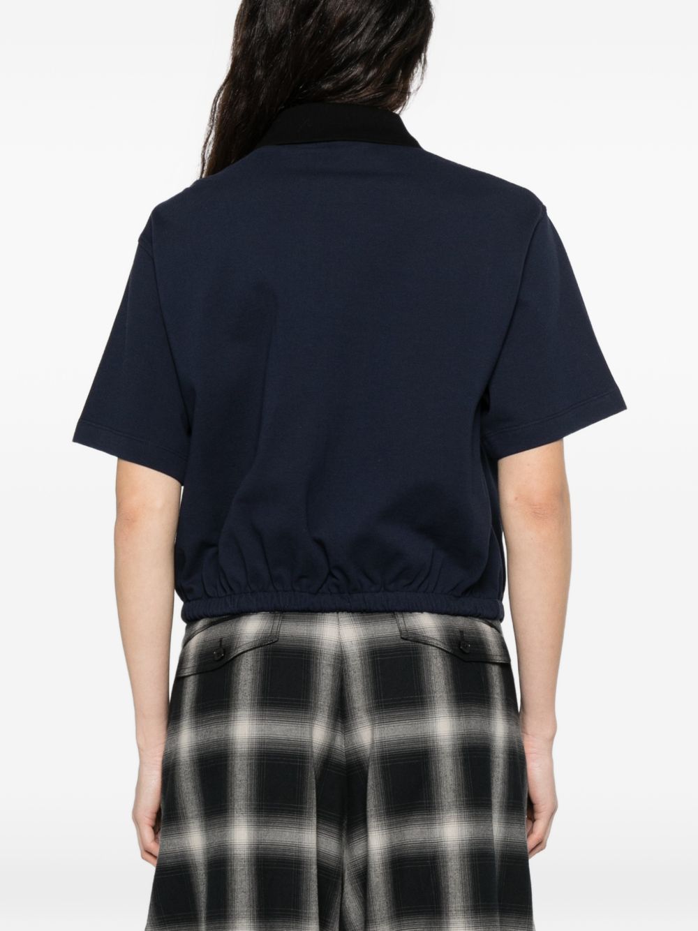 Polo con coulisse in vita in blu Moncler - donna 