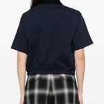 Polo con coulisse in vita in blu Moncler - donna 