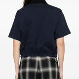Polo con coulisse in vita in blu Moncler - donna 