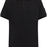 Polo con applicazione logo in nero Moncler - uomo 