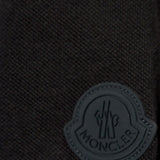 Polo con applicazione logo in nero Moncler - uomo 