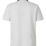 Polo con logo ricamato in bianco Moncler - uomo 