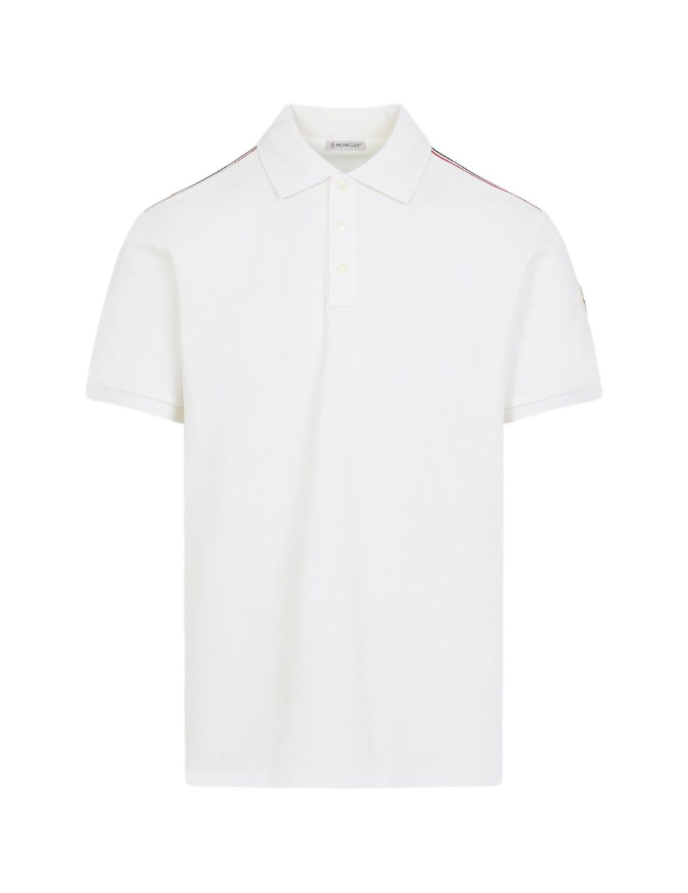 Polo con logo in bianco Moncler - uomo 