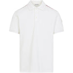Polo con logo in bianco Moncler - uomo 