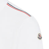 Polo con logo in bianco Moncler - uomo 