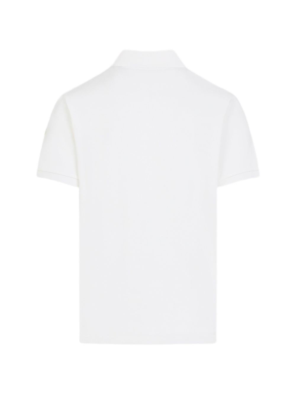 Polo con logo in bianco Moncler - uomo 