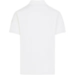 Polo con logo in bianco Moncler - uomo 