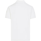Polo con logo in bianco Moncler - uomo 