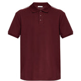 Polo con dettaglio a righe in piquet in rosso Moncler - uomo 